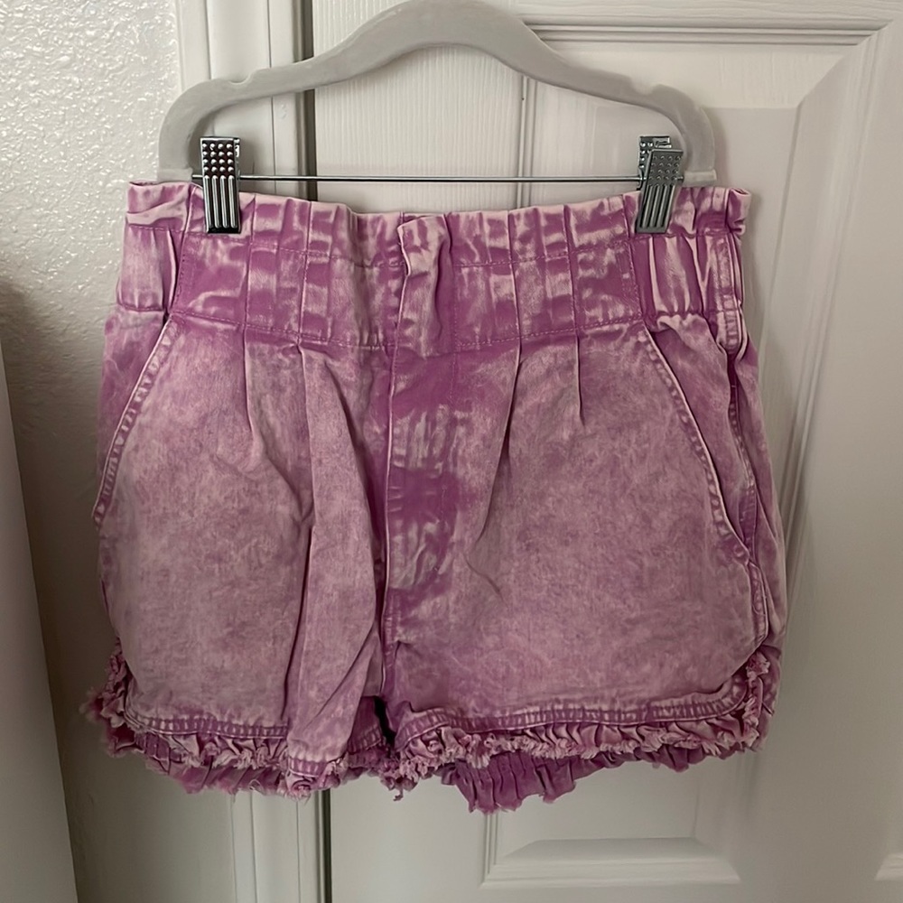 Pink jean shorts